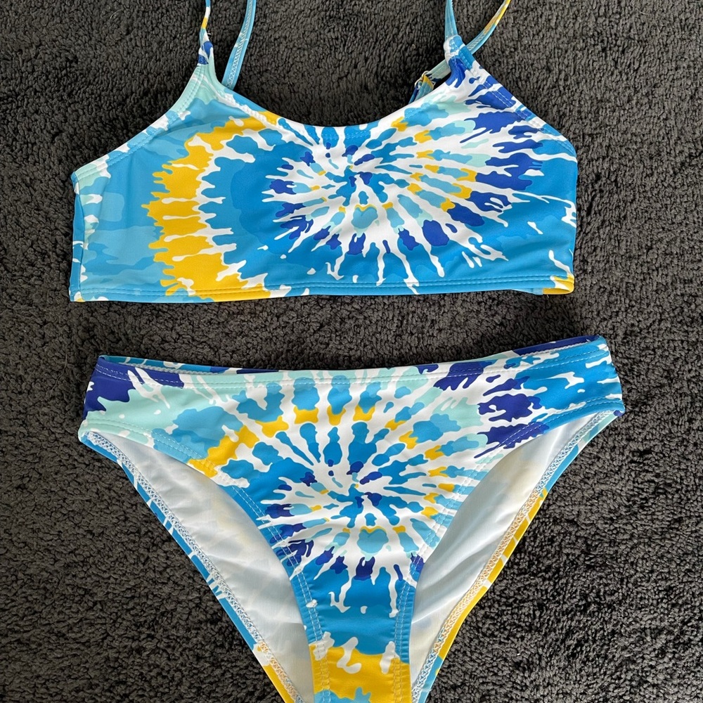 Shein Girls Tie Dye Bikini Swimsuit